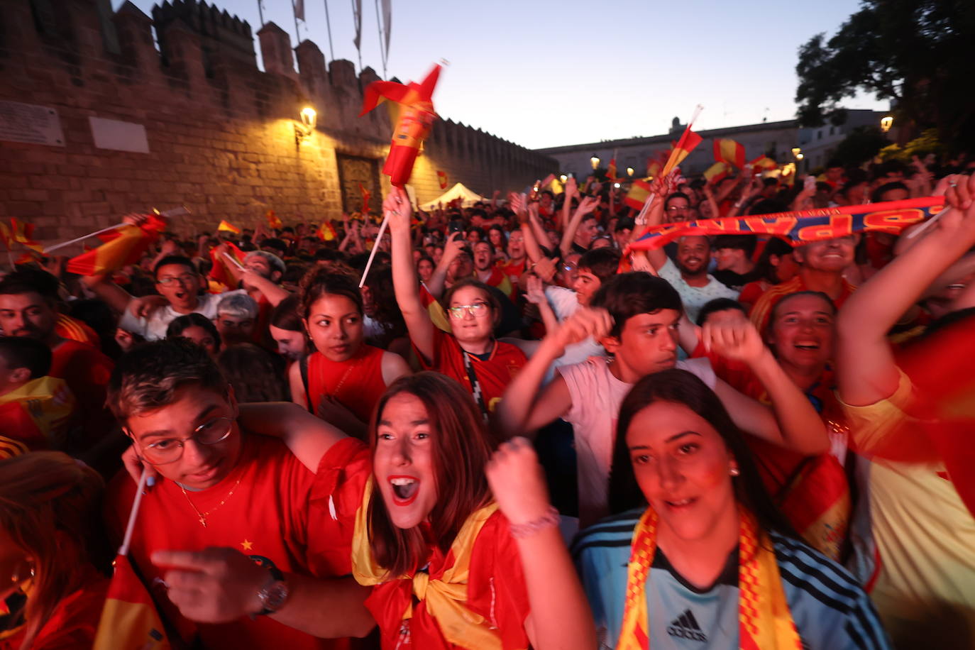 FOTOS: Los aficionados portuense se emocionan con el partido de España en la Eurocopa