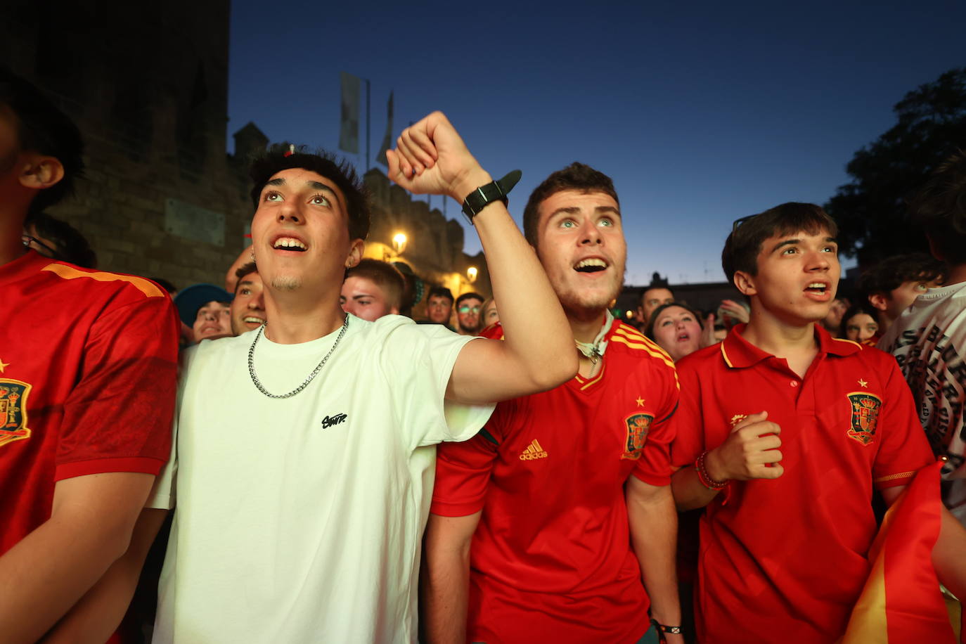 FOTOS: Los aficionados portuense se emocionan con el partido de España en la Eurocopa