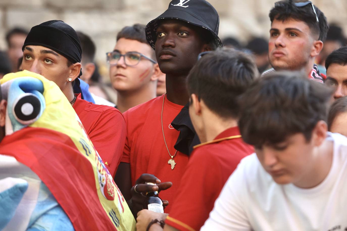 FOTOS: Los aficionados portuense se emocionan con el partido de España en la Eurocopa