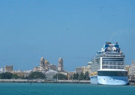 Un gigante del mar atraca en el muelle de Cádiz