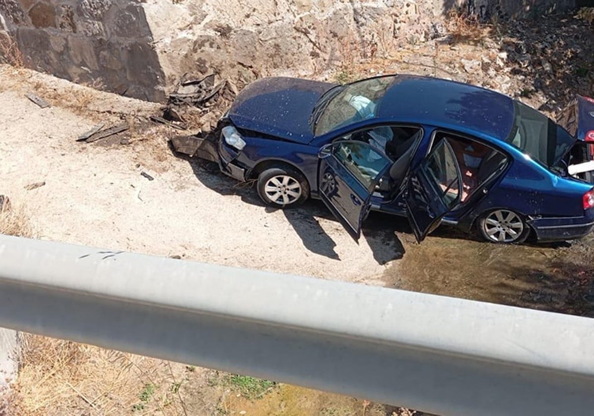 El coche siniestrado en el accidente