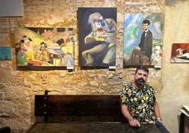 Mikel Gil y 'Pinturas desde mi rincón', una exposición con sátira y amor verdadero por el arte