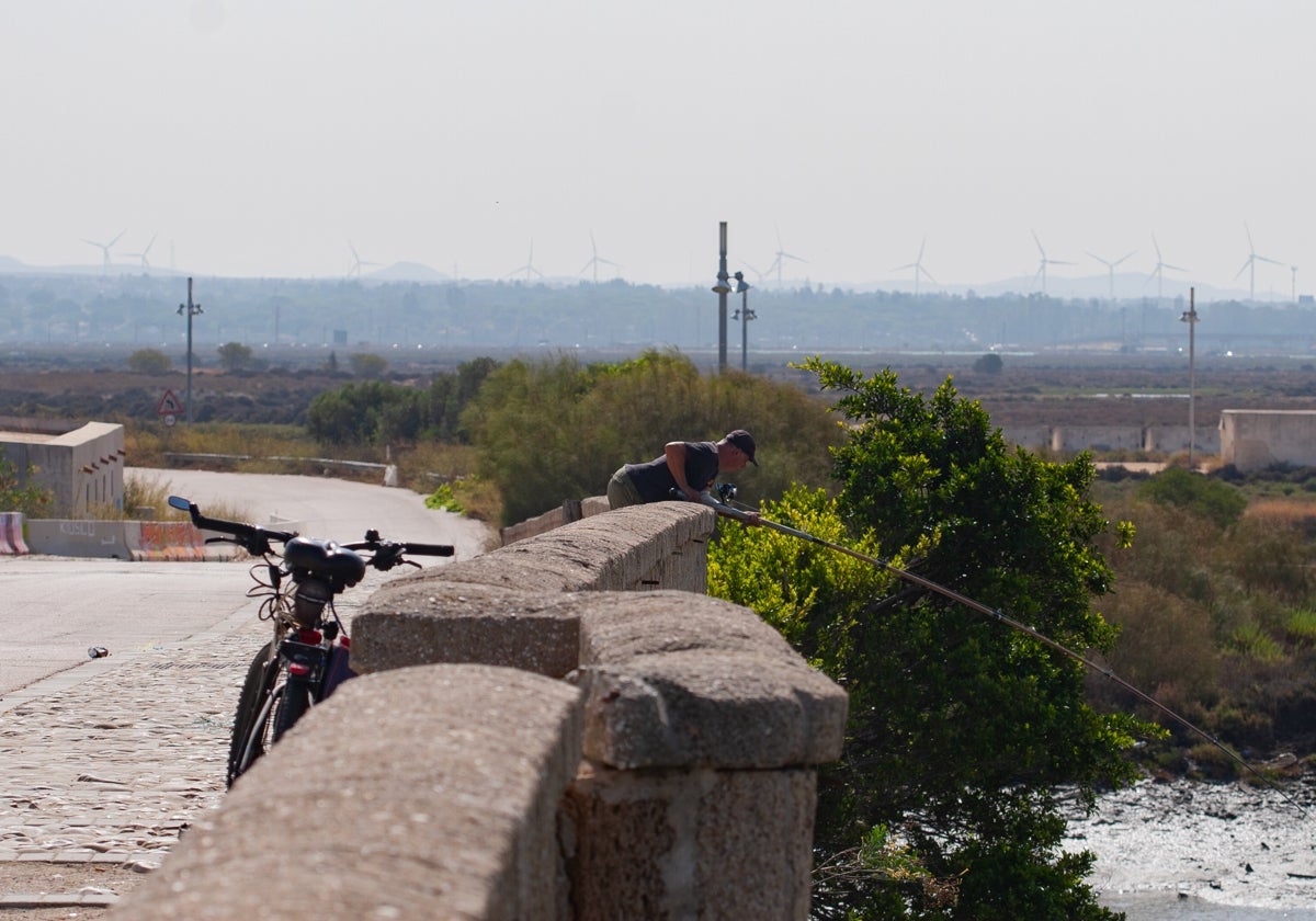 Pescador del puente Zuazo de «toda la vida»