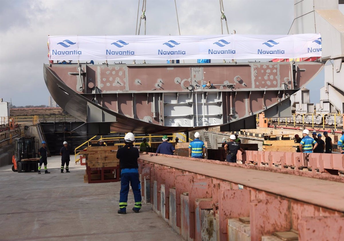 Navantia San Fernando pone la quilla del patrullero de altura para la Marina Real de Marruecos