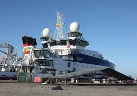 El buque oceanográfico 'Odón de Buen' llega a su puerto base en Cádiz