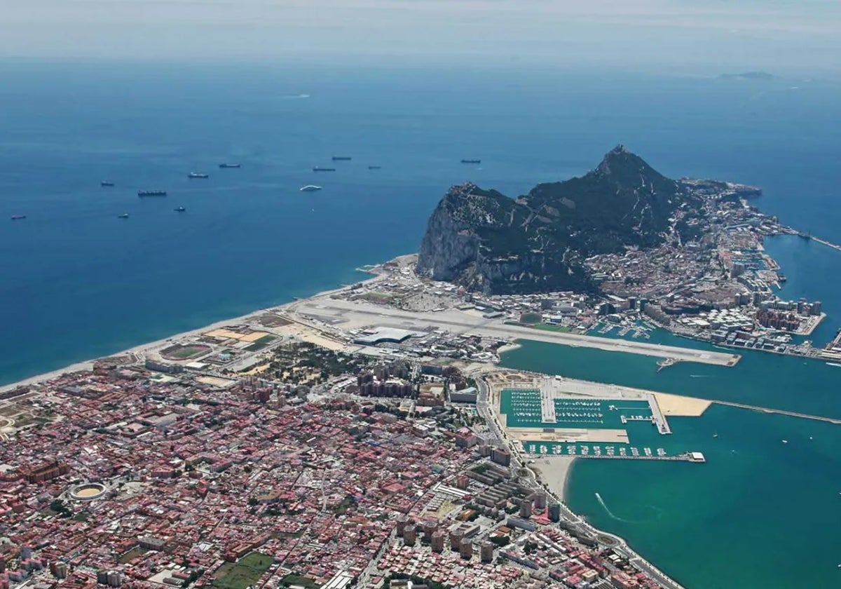 Imagen aérea de Gibraltar