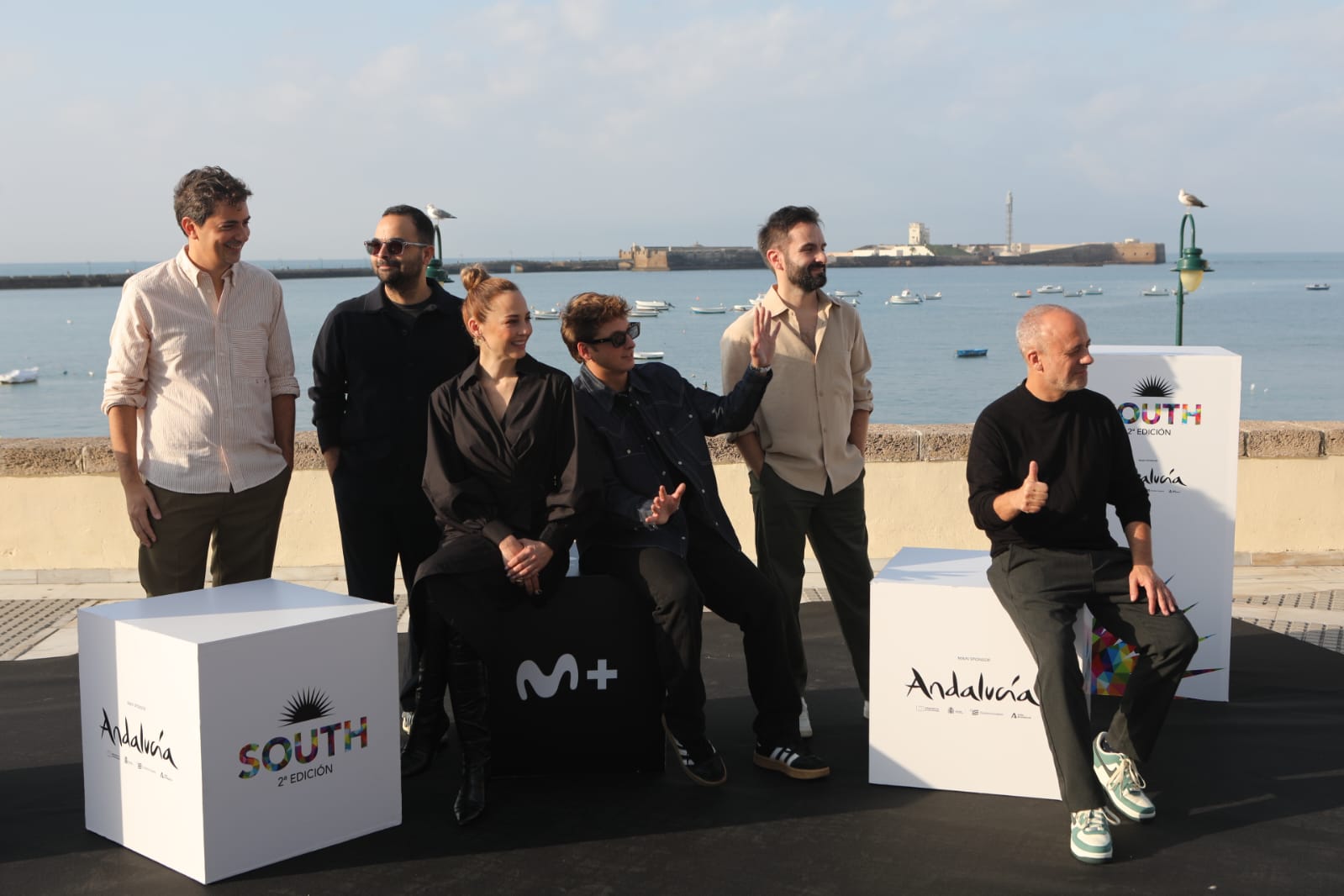 Las imágenes de María Adánez, Javier Gutiérrez, Leonor Watling y Carlos Scholz en la playa de La Caleta