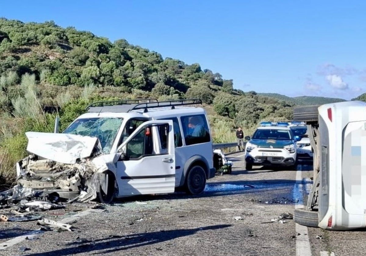 Imagen del accidente en la A-384