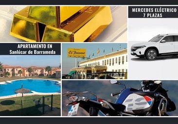 Un piso en Sanlúcar, dos coches, lingotes de oro y varias motos: así puedes comprar una papeleta de la cesta de Navidad más grande de España