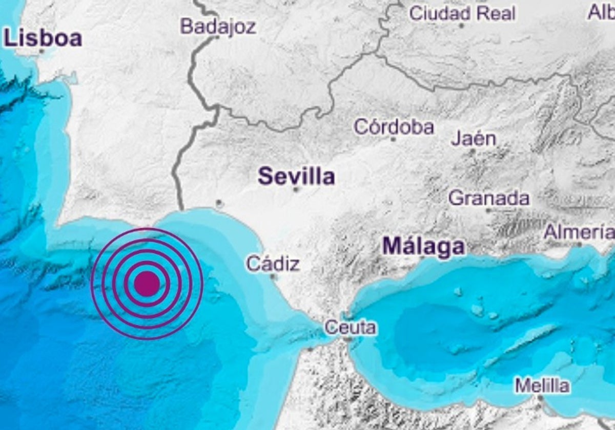 El Golfo de Cádiz sufre un terremoto de magnitud 4,2.