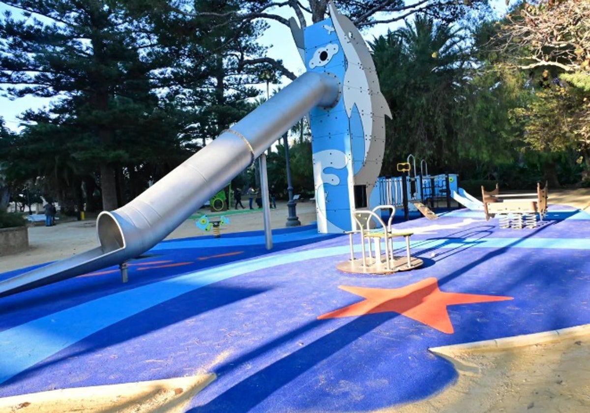 Zona de juegos en el parque Genovés, en foto de archivo.