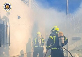 Un brasero, el origen del incendio de Chiclana