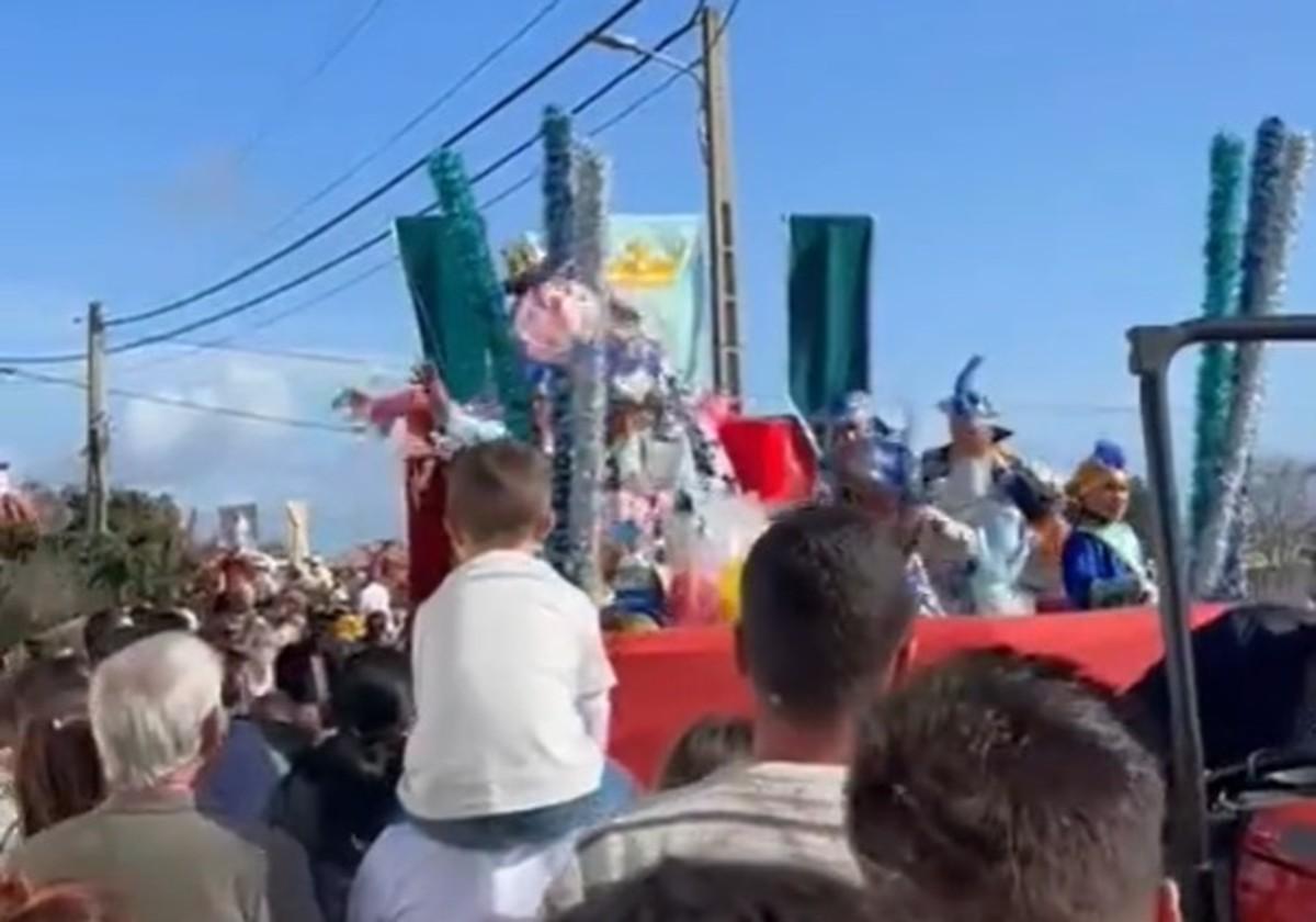 Imagen de la cabalgata de Reyes Magos de la Veta la Serrana, en Sanlúcar