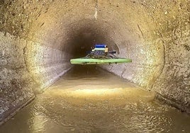 Un dron que viaja por las redes de alcantarillado: Aguas de Cádiz apuesta por esta herramienta para digitalizar las canalizaciones