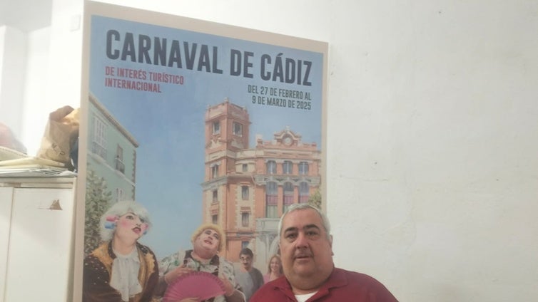 Rufo:  «Salir en el cartel del Carnaval de Cádiz ya es para toda la vida»