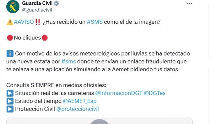 La estafa del sms de «la tormenta severa» llega a Cádiz