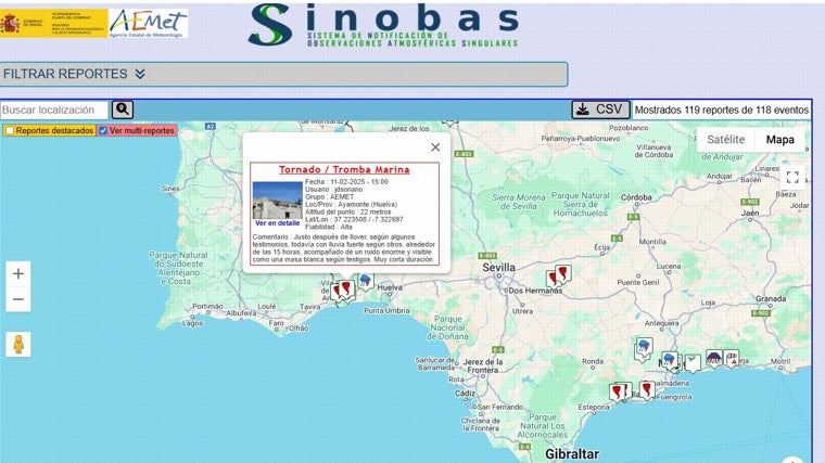 Un falso &quot;tornado&quot; sorprende este lunes a los vecinos de El Puerto