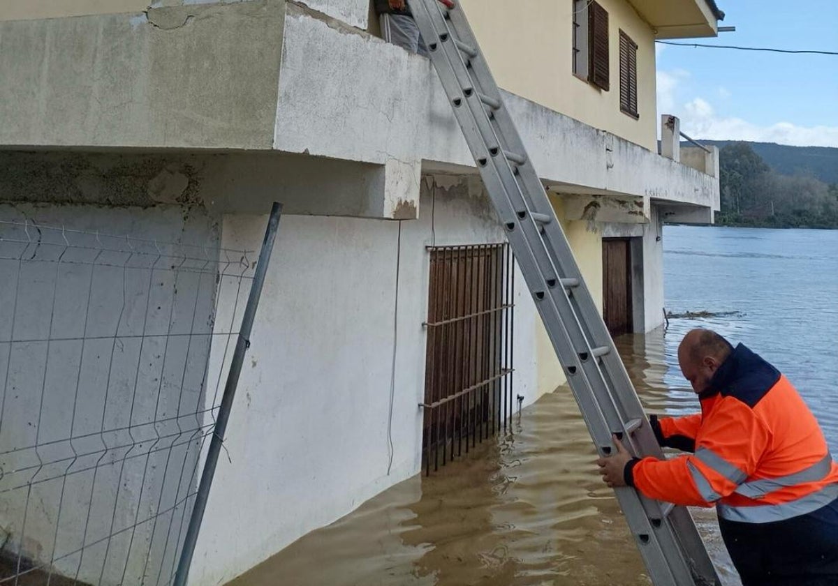 Actuación por las inundaciones.