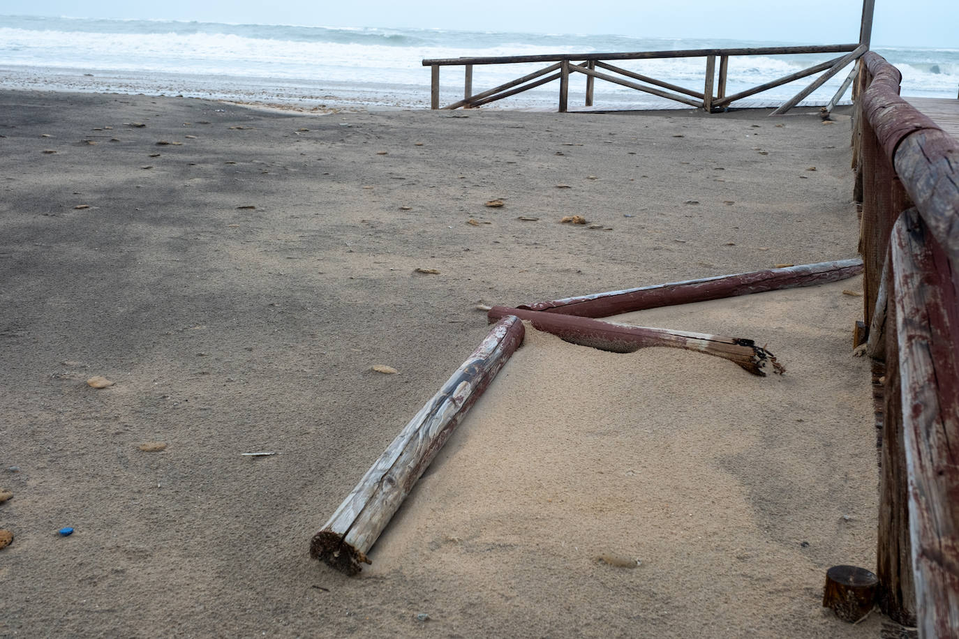 Fotos: Así están las playas gaditanas tras las fuertes lluvias