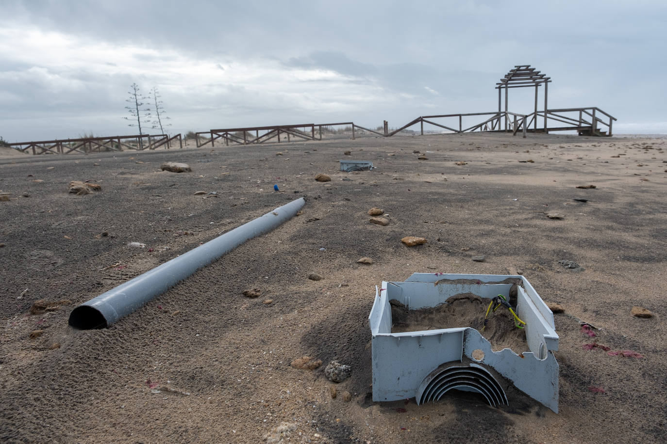 Fotos: Así están las playas gaditanas tras las fuertes lluvias