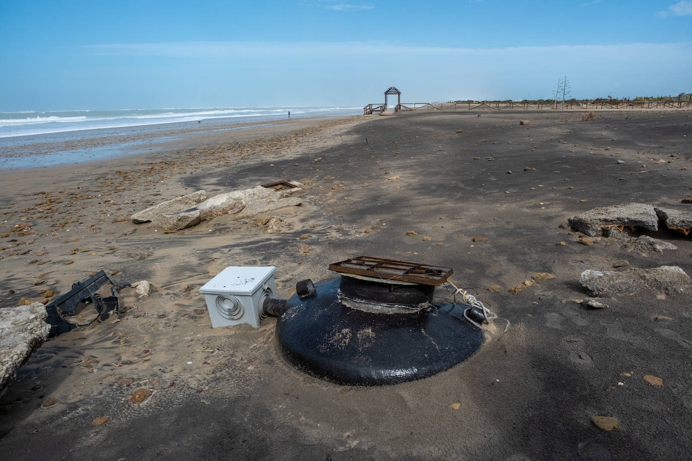 Fotos: Así están las playas gaditanas tras las fuertes lluvias