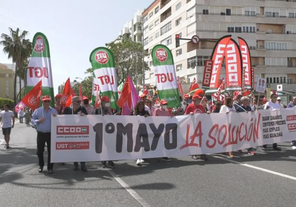Marcha del 1 de Mayo en Cádiz