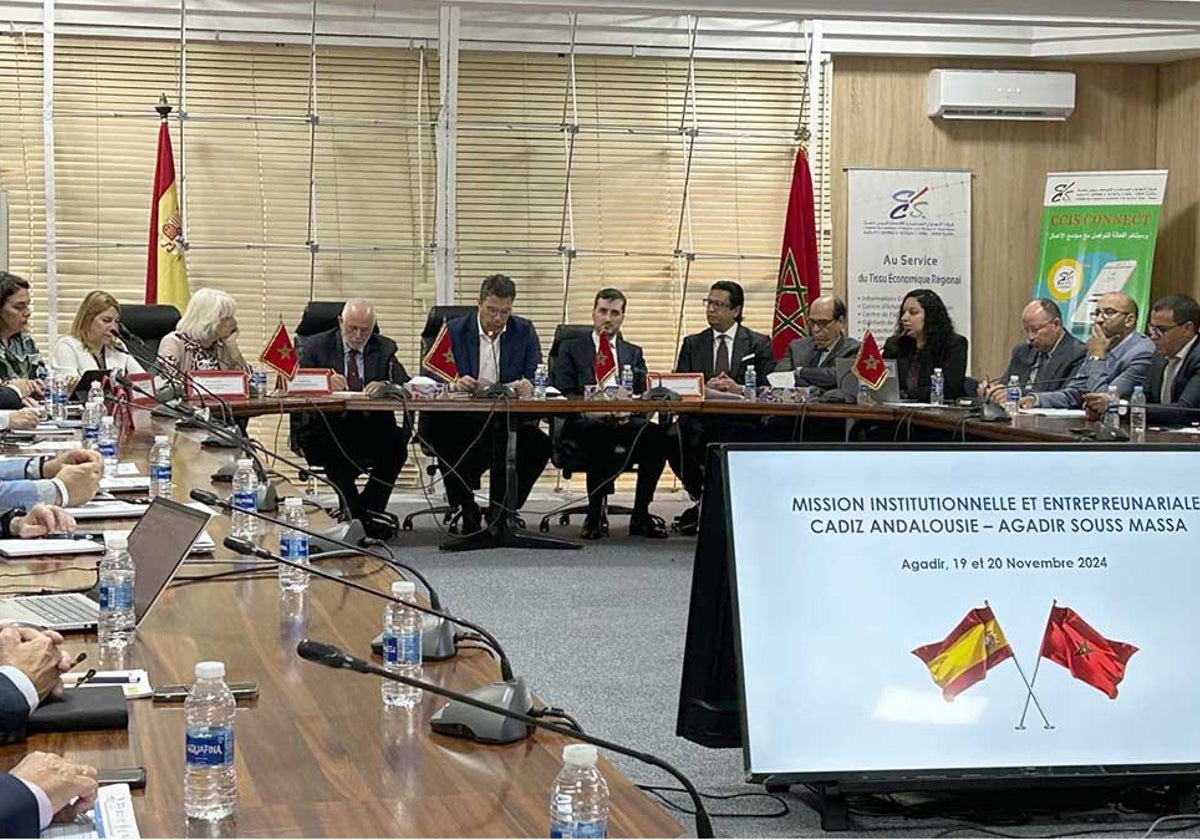 Encuentro en Marruecos el pasado noviembre con autoridades gaditanas