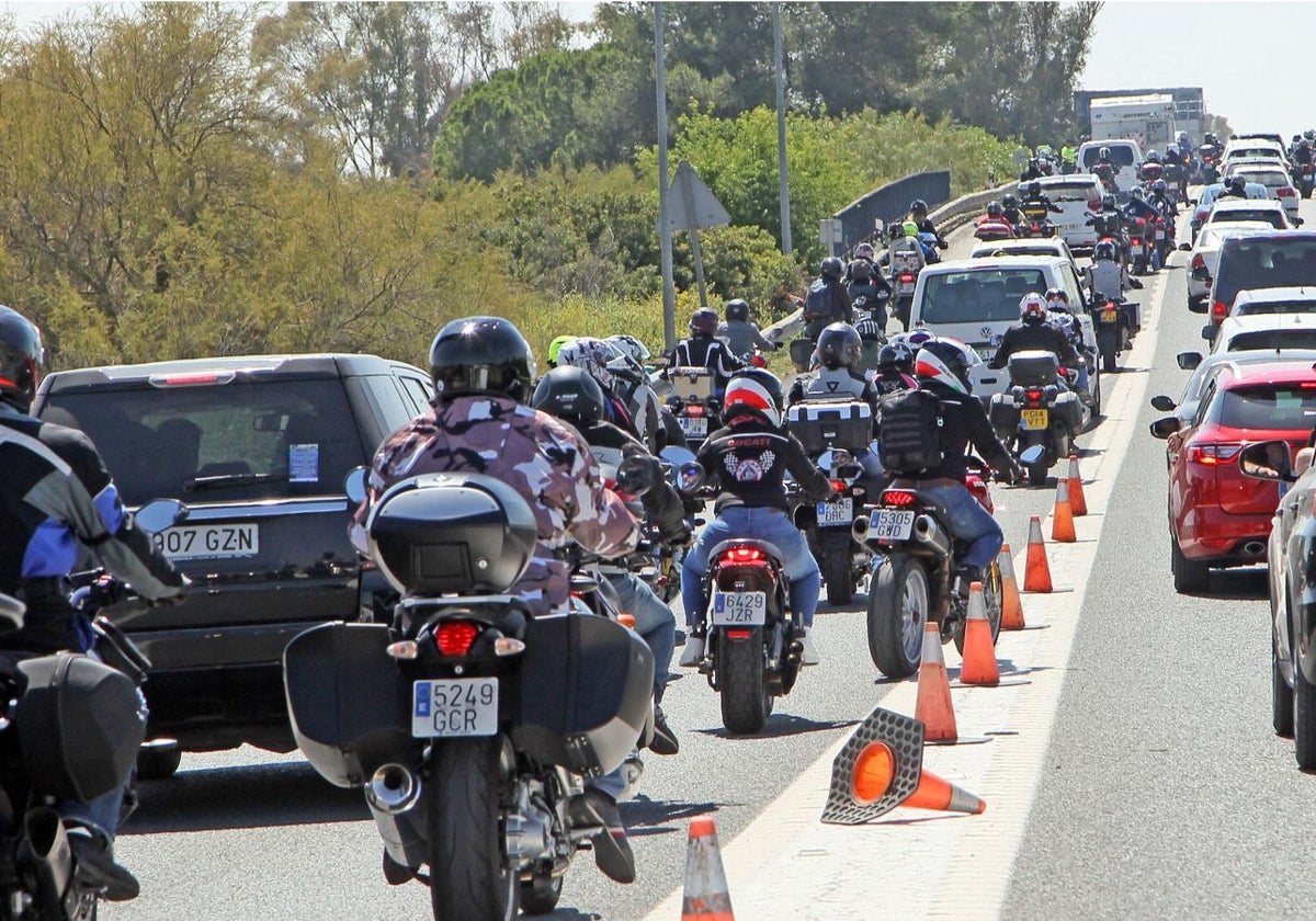 Atascos en la circunvalación de Jerez