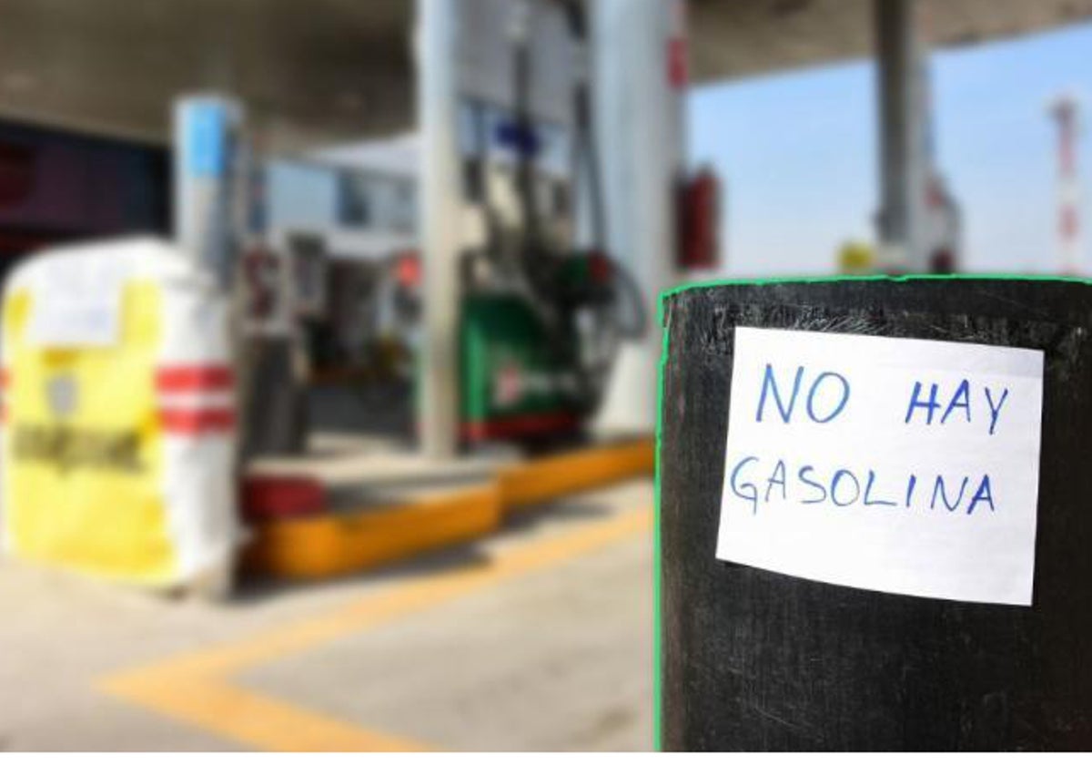 Las gasolineras se han quedado sin poder suministrar combustible