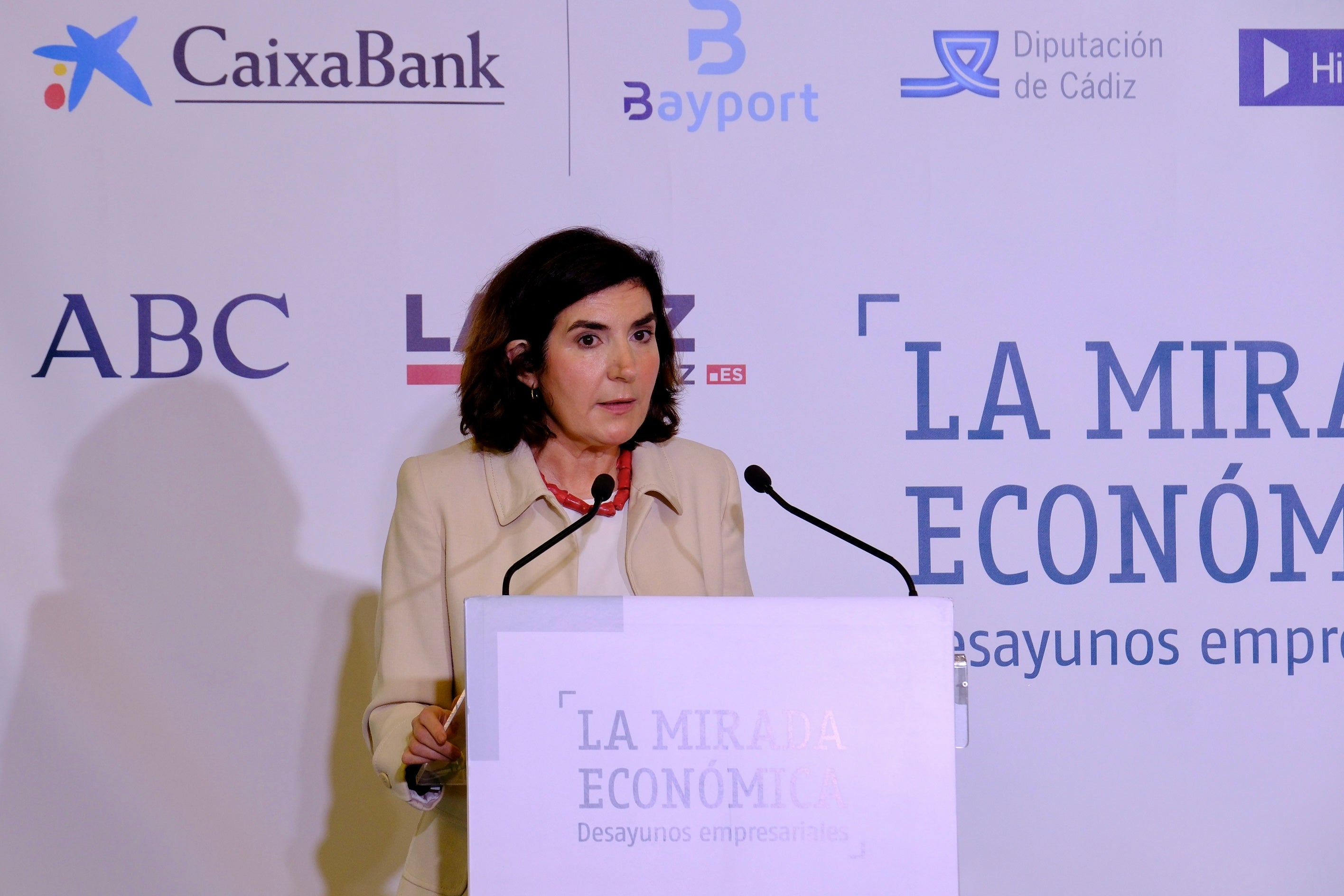 La consejera de Empleo, Rocío Blanco, en La Mirada Económica de ABC y LA VOZ de Cádiz