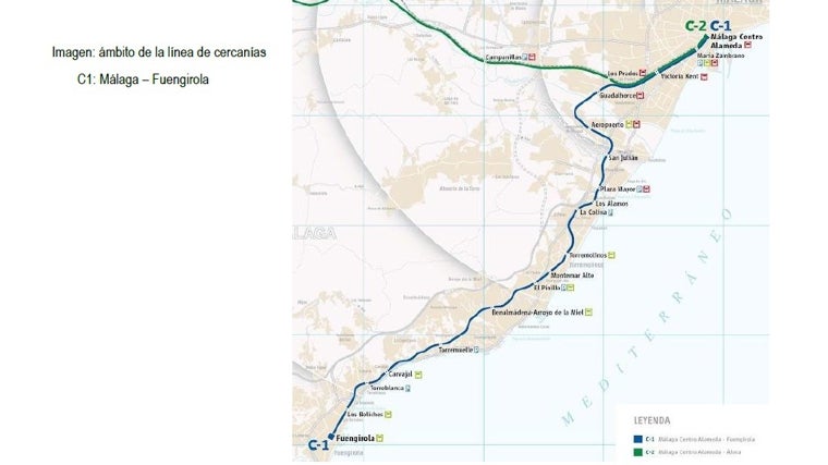 Transportes adjudica por casi un millón de euros el estudio de tren de la Costa del Sol que unirá Algeciras con Nerja
