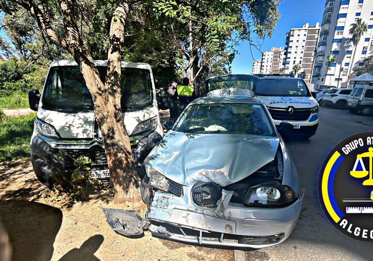 Un hombre ebrio, sin seguro y sin carné provoca un accidente en Algeciras