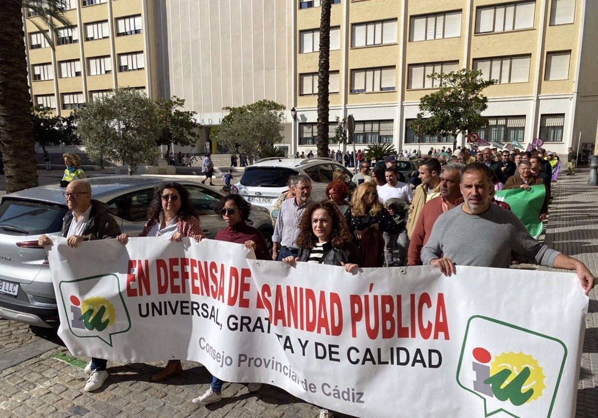 Inmaculada Nieto en una manifestación por la sanidad