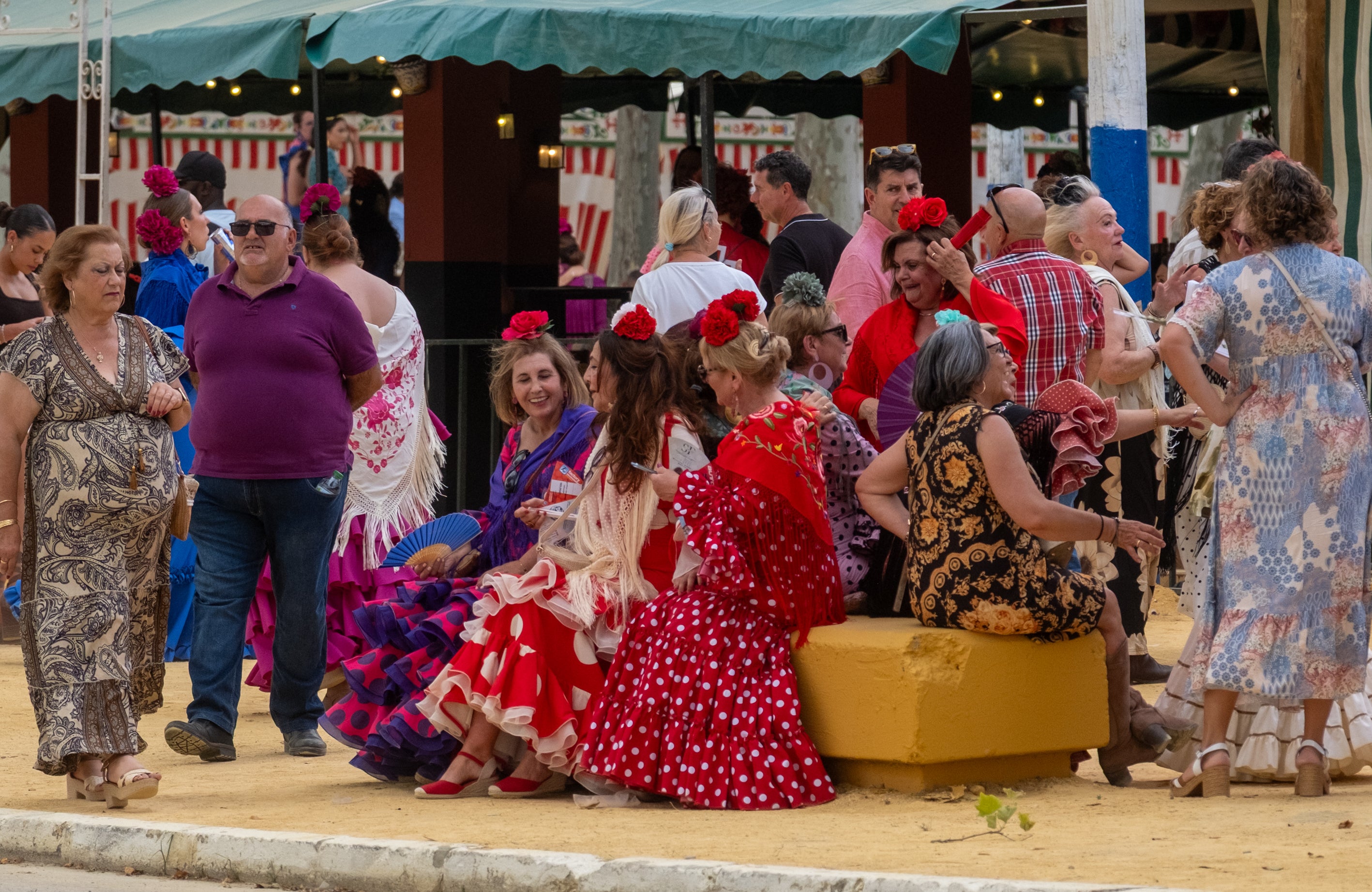 El calor marca el jueves de Feria en El Puerto