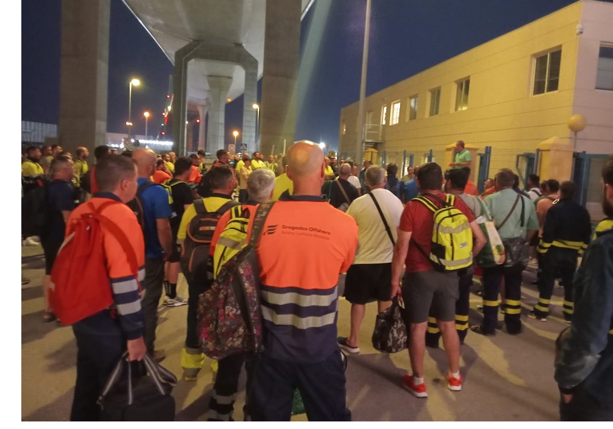 Asamblea en la factoría de Dragados Offshore