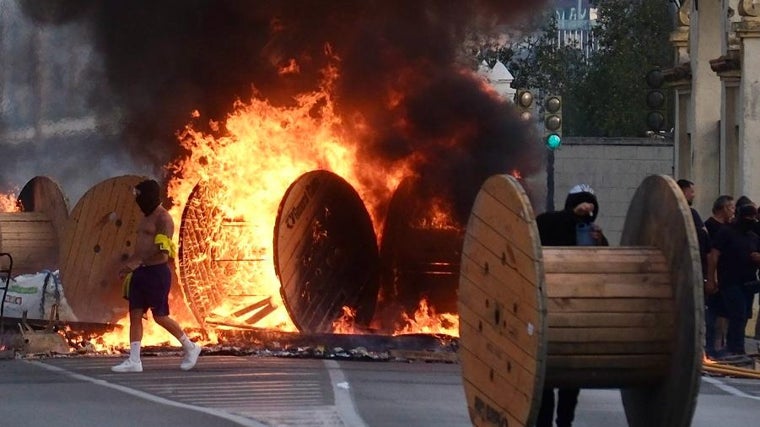 Manifestantes en Navantia Cádiz