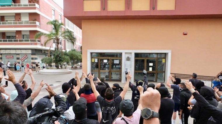 Los manifestantes, en los juzgados de San José