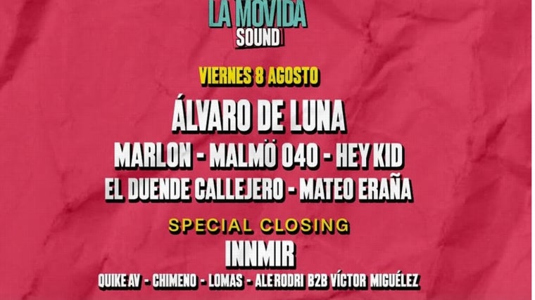 Festival La Movida Sound en Barbate: Cartel completo y distribución por días