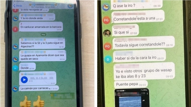 Infiltrados en un chat de narcos: «La Iro y la Irati ya en el Guadalquivir, van para arriba»