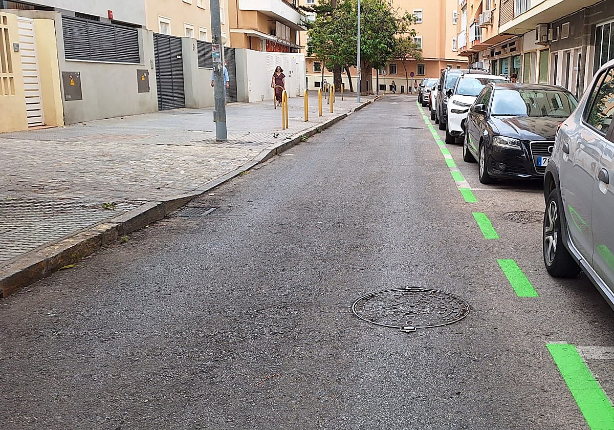 Calle Santa Teresa de Jesús con la nueva zona verde
