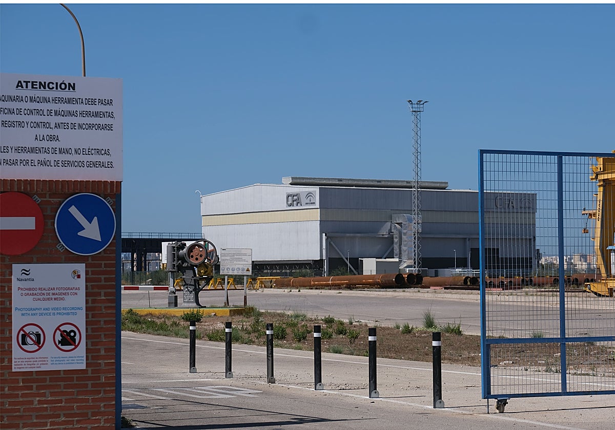 Imagen del nuevo edificio del CFA en suelo del astillero de Puerto Real