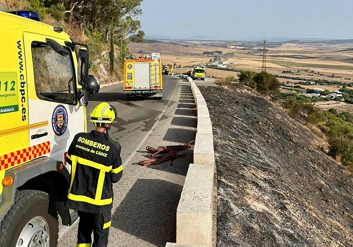 Hasta la zona se desplazaron tres vehículos del Consorcio