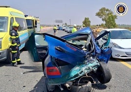 Un nuevo accidente en el Nudo de Tres Caminos deje un herido e importantes retenciones