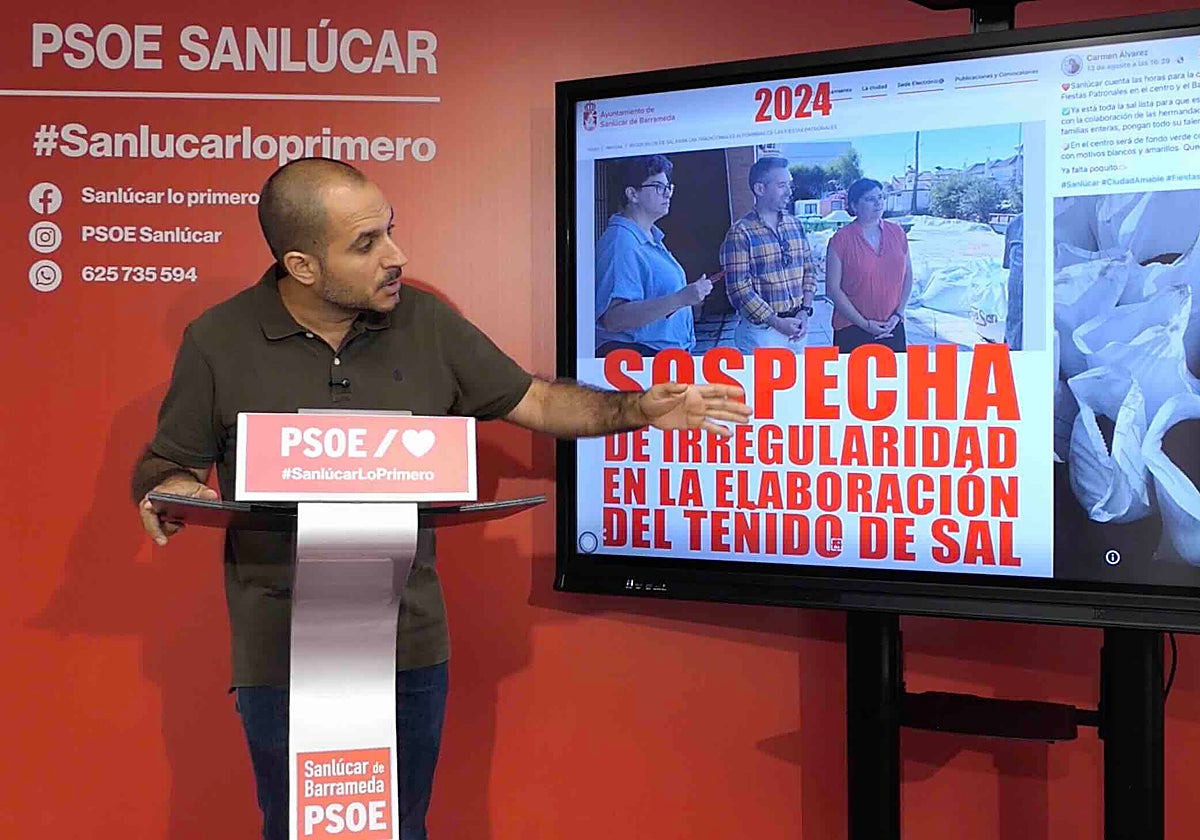 El PSOE de Sanlúcar denuncia presuntas irregularidades en el teñido de la sal para las fiestas patronales