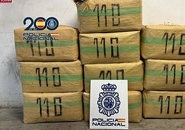 Hallan más de 400 kilos de hachís en una vivienda abandonada de Algeciras usada como 'narcoguardería'