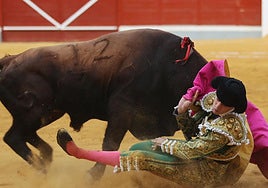 El novillero portuense Gonzalo Capdevilla sufre una triple herida por asta de toro