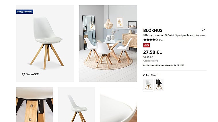 La silla de comedor Blokhus