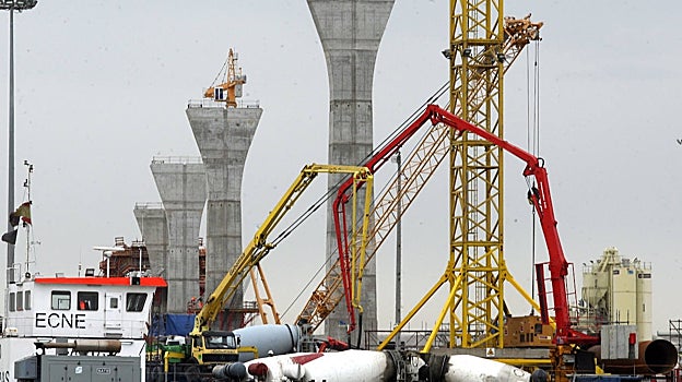 Imagen antes - Transformación del puente de la Constitución de 1812 de Cádiz