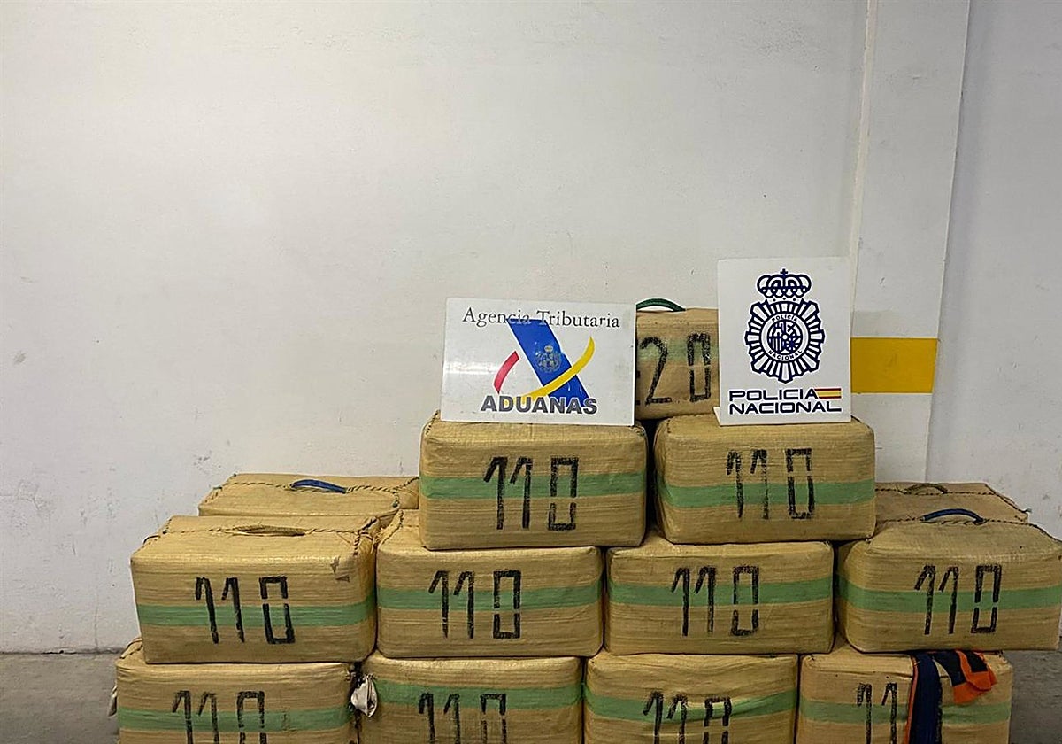 Arrestados dos menores tras abortar un alijo con 852 kilos de hachís en una playa de Algeciras