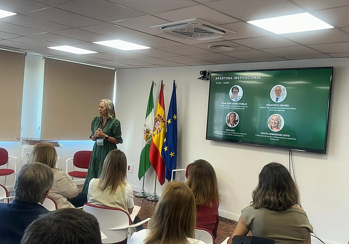 Rocío Hernández, durante su intervención en Córdoba.